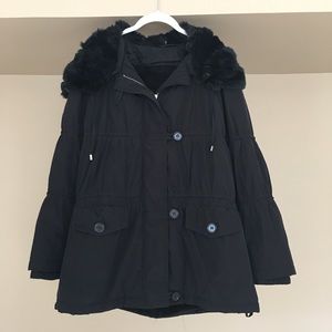 Blue Duck Coat w/ Detachable Fur Lining & Hood
